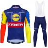 Fietskleding (Fietsshirt Lange Mouw + Lange Koersbroek) 2024 Lidl-Trek - Blauw